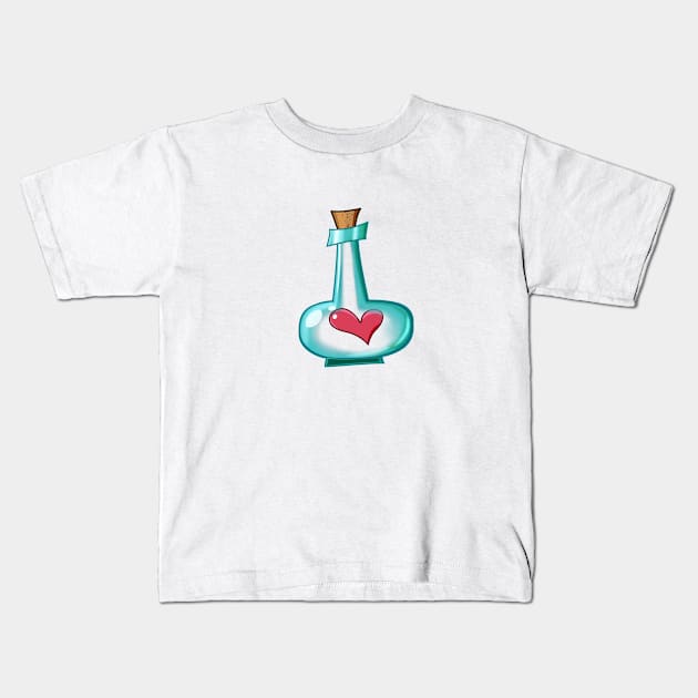 Heart in the Bottle Kids T-Shirt by AdJohnson